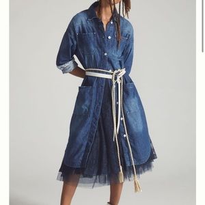 Pilcro draped denim duster